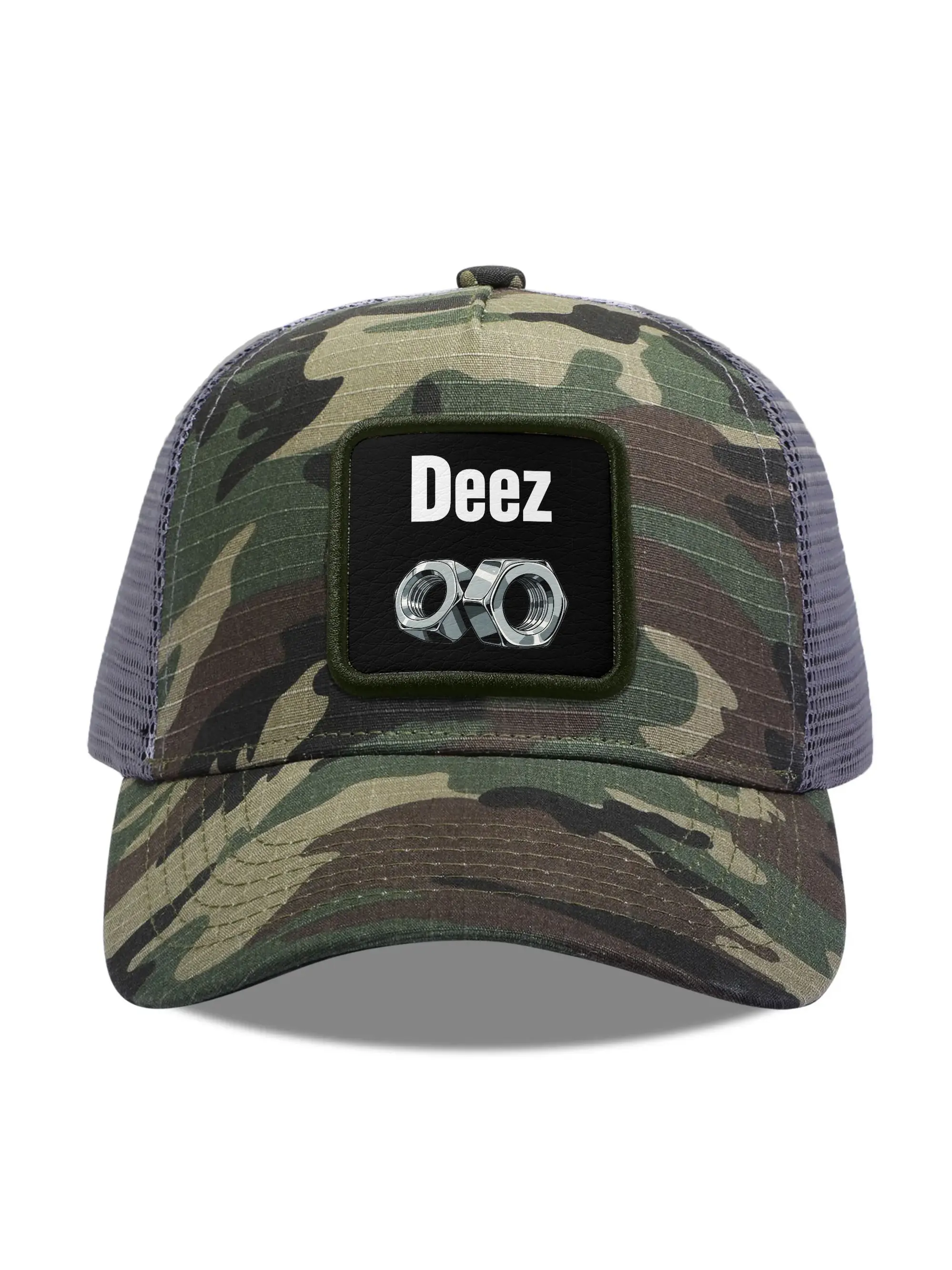 Deez Nuts Camouflage Mesh Baseball Cap for Men & Women - Adjustable Snapback Trucker Hat, Breathable Back for Hiking, Fishing, Camping, Golf & Casual Outdoor Attire Camouflage Random
