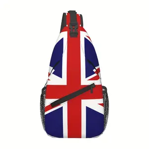 Crossbody chest bag, UK flag shoulder bag for hiking, foldable, large capacity, stylish and durable, can be used for shopping, work, leisure travel, beach bag, fishing backpack, essential travel accessory, back-to-school backpack, Christmas gift