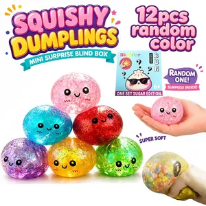Dumpling Crispy, Sugar Dumpling Squeezing Toy, Ultra Rare Gold Sparkling Hidden Version, Soft TPR Dough Ball with Steaming Cage, Fidget Sensory Toy for Teenagers, Slow Rising Anxiety Relief for Boys, Girls, Adults, Desktop Pressure Ball, Sensory Stress Re