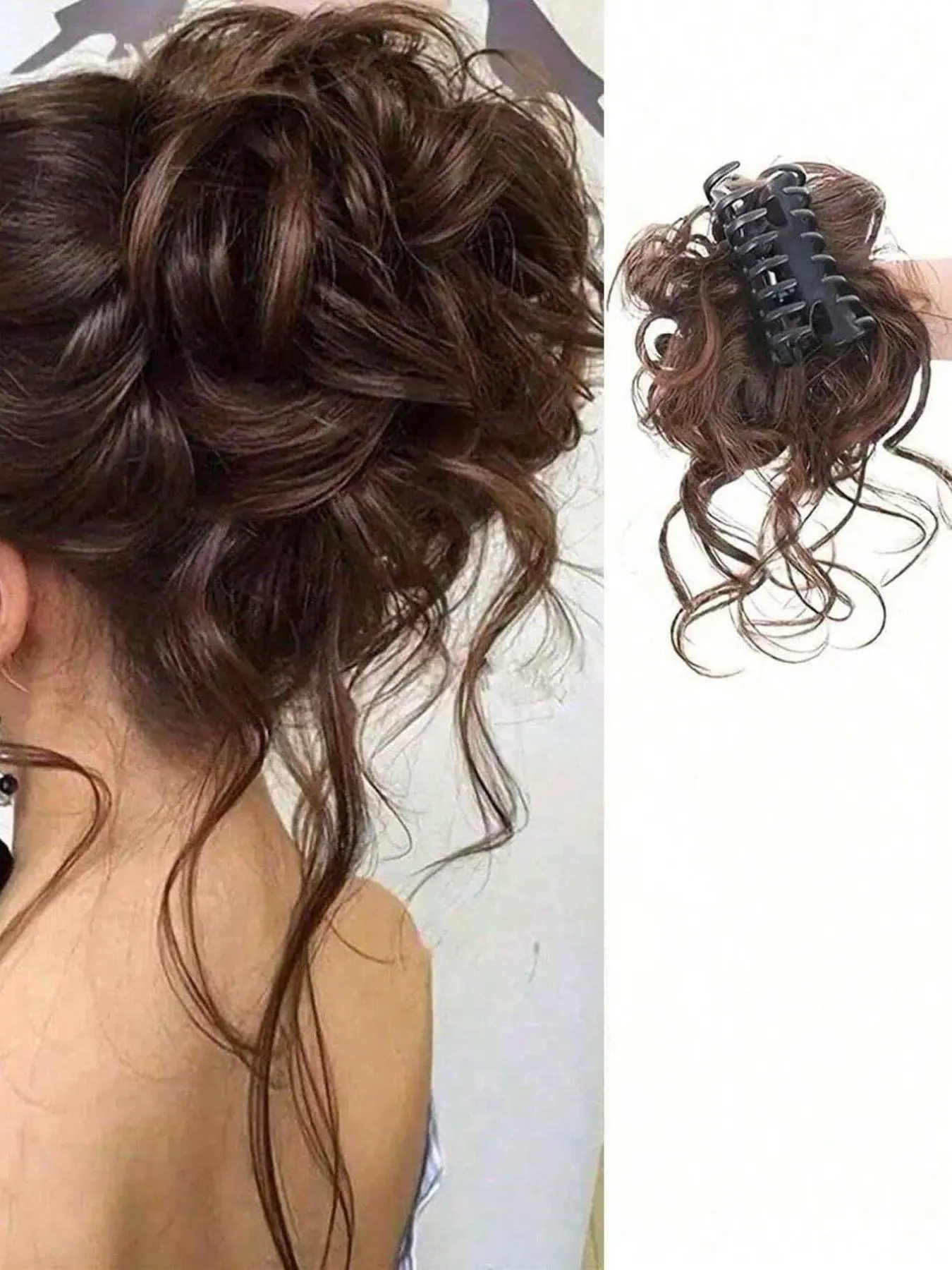Lazy Style Flower Clip, Fashionable Puffy Hair Accessory, Perfect for Daily Updos, Round Bun Hairstyle Claw, Stylish Hairpin, Hijab Hair Clip, Hair Flower Clips, Hair Bun Accessories, Hair Decor