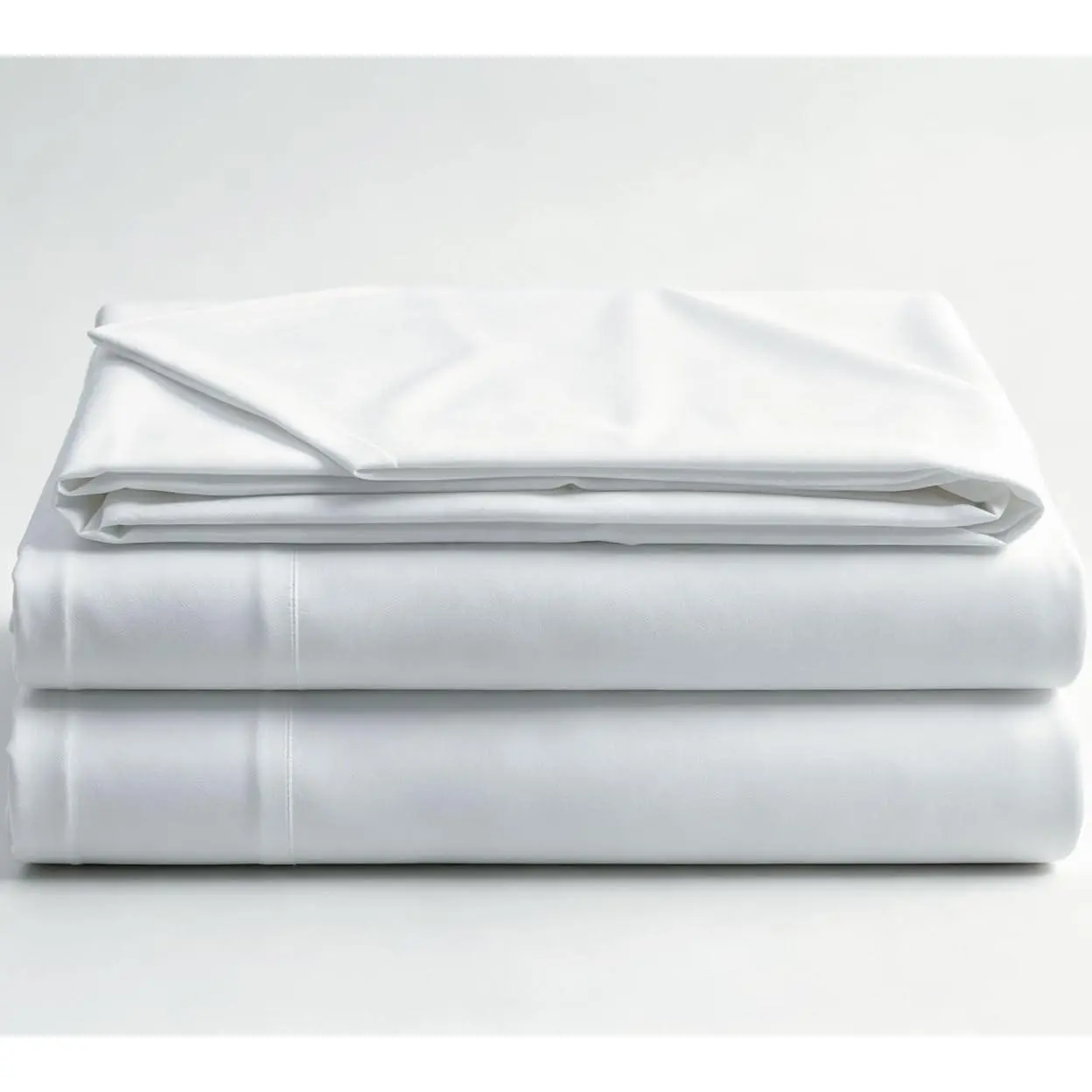 Classic Twin 2-Pack Premium Fabric Flat Sheets - 2-Piece Hotel Bedding Top Sheets, Soft, Wrinkle Free, Stain-Resistant, White Home Supplies Bedding