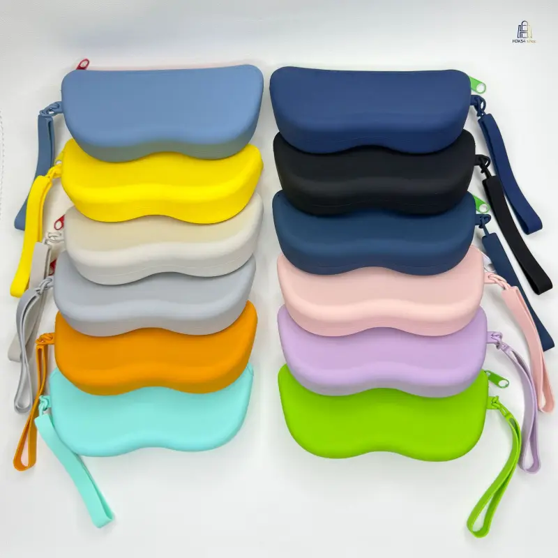 Soft Silicone Eyeglasses Case, Portable Sunglasses Storage Pouch, Flexible Lightweight Glasses Holder for Daily Carrying, Travel, Outdoor and Commute Use