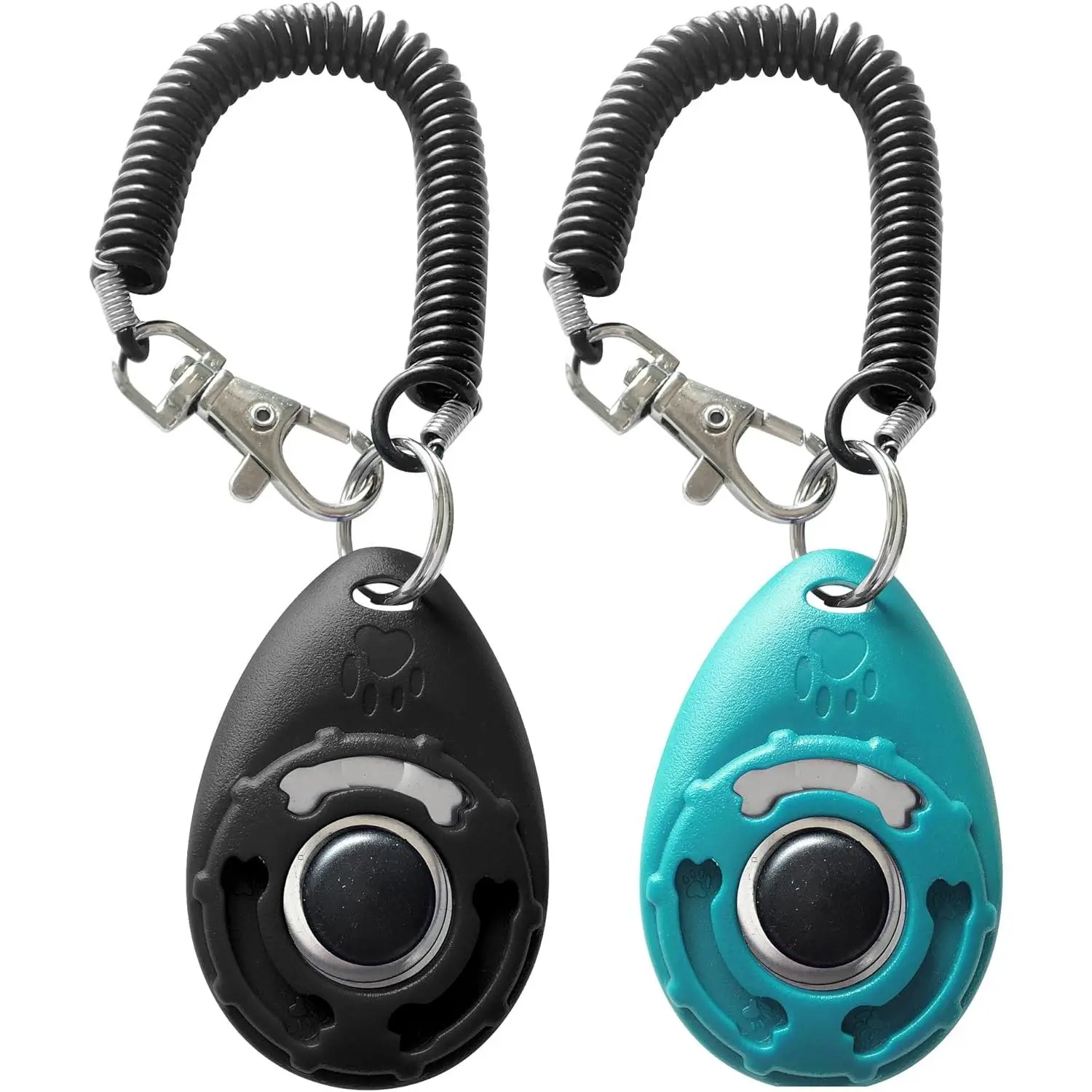 Portable Pet Training Clicker with Wrist Strap & Keychain, Loud Clear Sound Dog Clicker Trainer, Behavior Correction Training Tool for Puppies, Cats, Birds & Horses, Perfect for Potty, Trick & Obedience Training