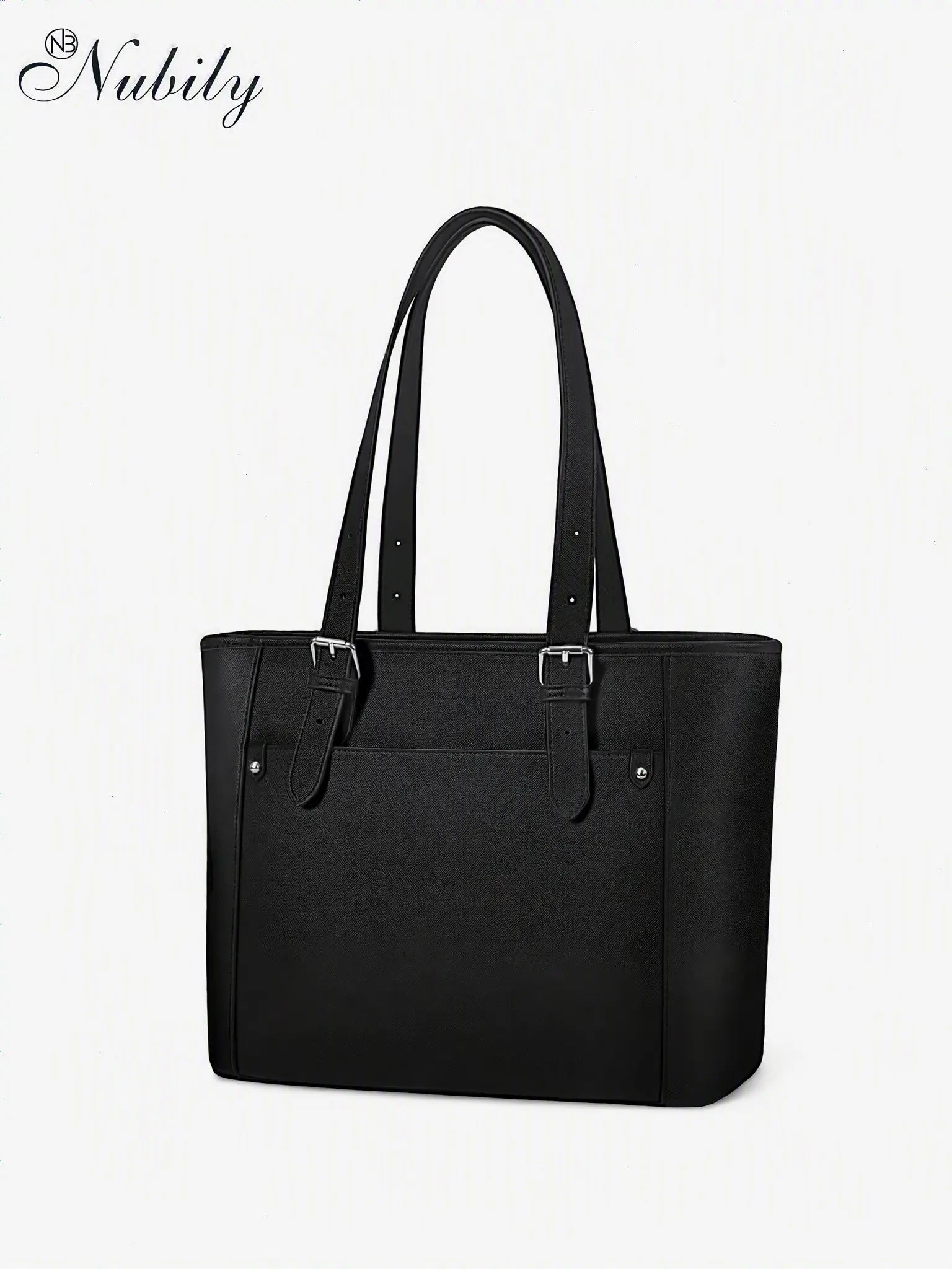 Women's PU Leather Tote Bag with Zipper, Large Capacity Shoulder Purse for College, Work, Travel, Stylish and Durable Design