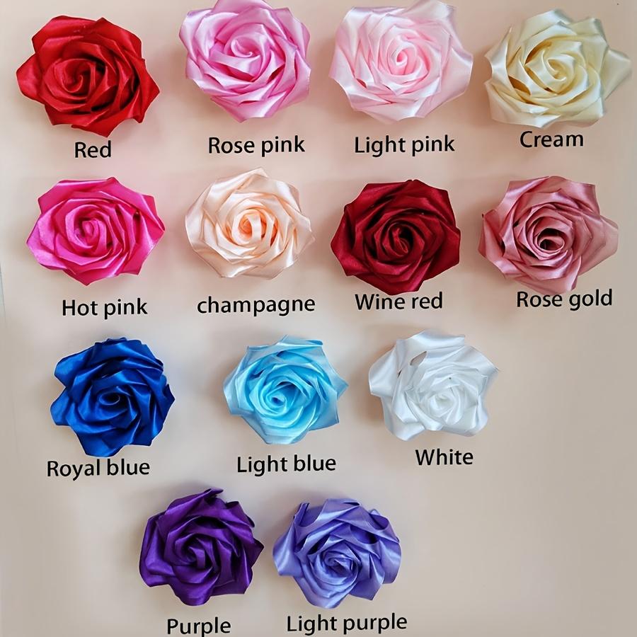 Handcrafted Ribbon Rose Petals – DIY "Eternal Rose" Petals (Set of 100). Handmade, Semi-Finished Ribbon Petals (Randomly Selected: Two Different Techniques-Die-Cut or Hot-Stamped). A Perfect Gift for Mother's Day.