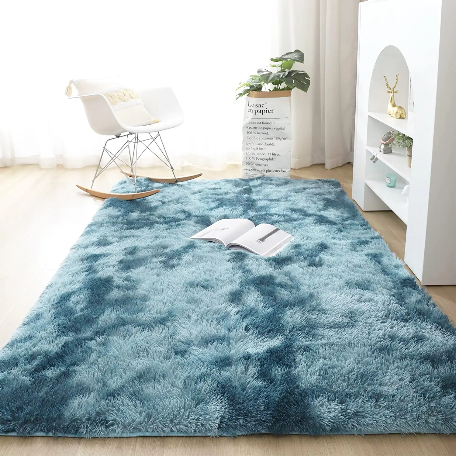 Solid Color Faux Fur Rug, Decorative Area Rug, Fluffy Area Rugs, Soft Plush Contemporary Carpet for Living Room and Bedroom Home Decor #GLOBAL PICKS