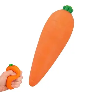 Cute Carrot Squishy Fidget Toy, Soft Slow Rising Kawaii Carrot Squeeze Toy, Stress Relief Sensory Toy for Kids & Adults, Anxiety Relief Desk Toy for Home & Office, Portable Anti-Stress Gadget, Fun Gift for Relaxation & Play