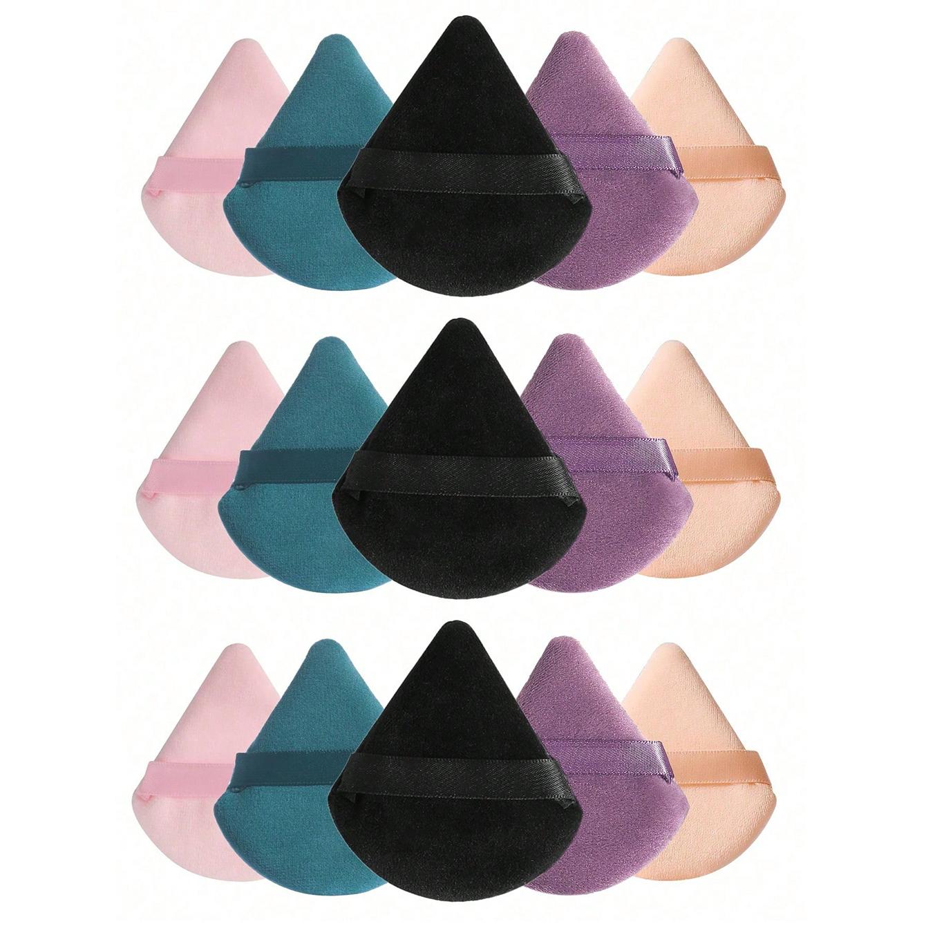 Soft Triangle Makeup Sponges Set, 5/10/15/20/25pcs Cosmetic Puffs Powder Puff for Face Application, Ideal for Flawless Foundation Coverage