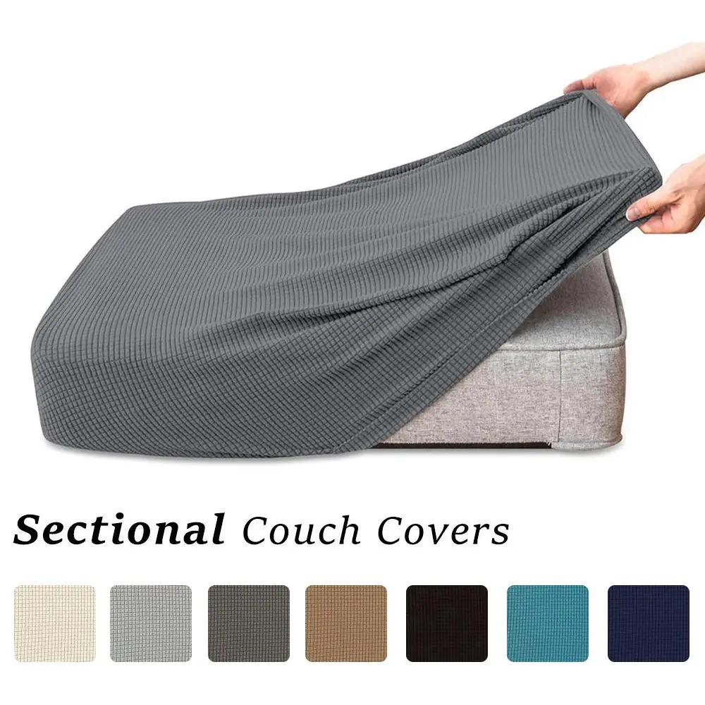 1 pcs Jacquard Corn Plush Sofa Cushion Cover Set Waffle Sofa Covers Couch Covers Polar Fleece Stretch Fabric Solid Color Living Room Home Washable Sofa Slipcover, Sofa Protector Slipcover