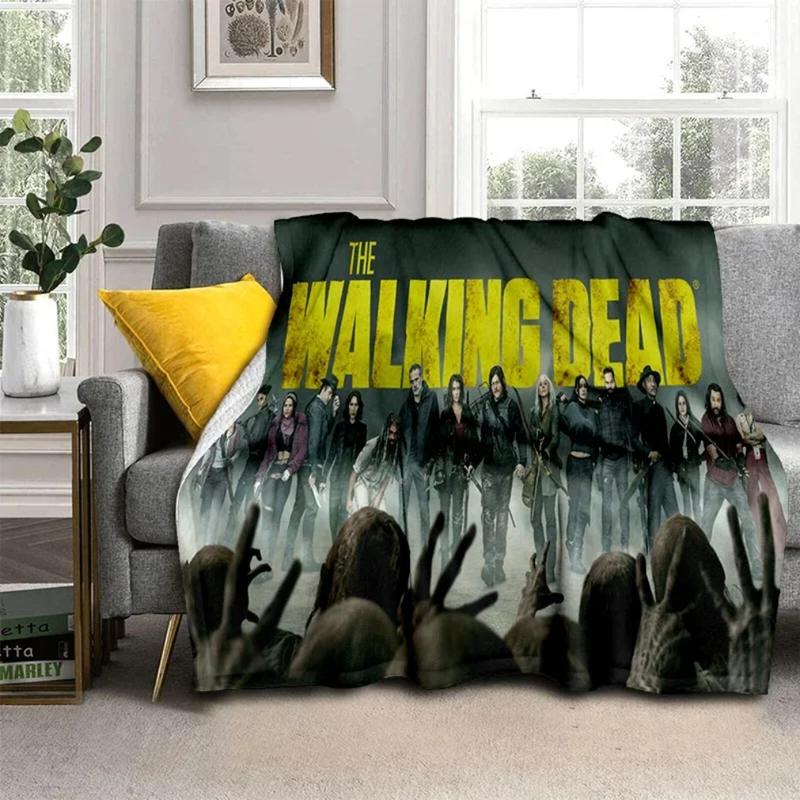3D Horror TV The Walking Dead TWD Blanket,Soft Throw Blanket for Home Bedroom Bed Sofa Picnic Travel Office Cover Blanket