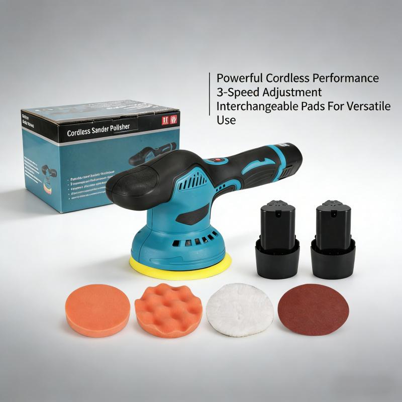 Wireless 6inch Car Polishing and Waxing Machine, Multi-Polishing Disc Set, Adjustable Speed, Suitable for Car Detailing, Furniture Polishing, and Multiple Scenarios
