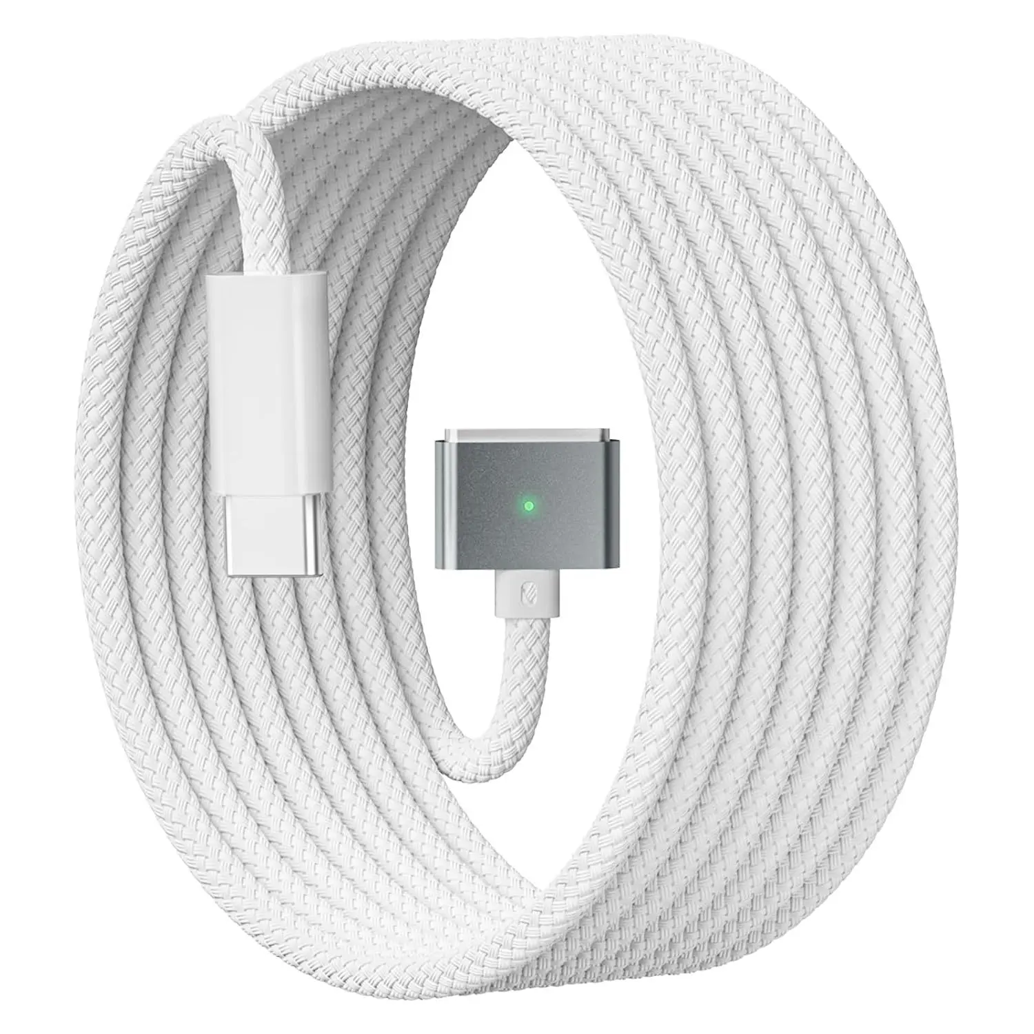 140W USB-C Plug Magnetic Tip 3-Cable M4 MacBook Charger, Safe Charging, Compatible with 13"/15" M4 2025, M3 2024, M2 2022-2023 Air, 14"/16" 2021/2023-2024 Pro, 2M/6.6ft White