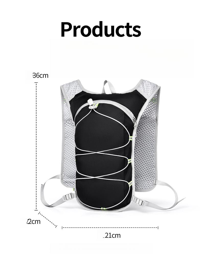 Lightweight Hydration Vest Backpack, Breathable Running Hiking Cycling Bag with Large Capacity, Outdoor Water Bladder Pack for Trail Running Camping