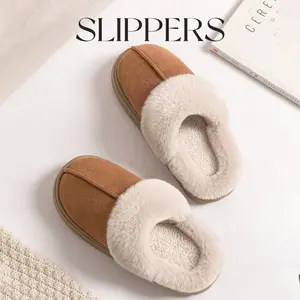 Unisex Plush Slippers - Warm Autumn-Winter Indoor Home Slippers for Men and Women (Warmth-Focused Textile Footwear), Plush Slipper