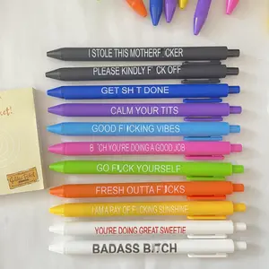 Funny Adult Ballpoint Pen Set, 10/11pcs/set Premium Days Of The Week Swear Cuss Word Pens, Novelty Funny Teacher Pens for Corworkers Friends Family Lovers
