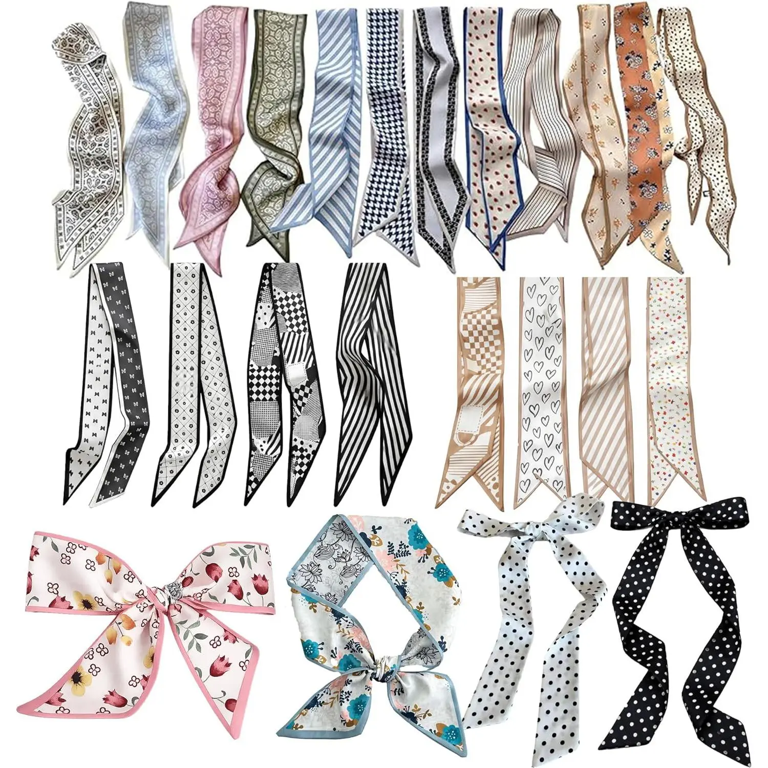 Women Handbag Scarf, Fashion Scarves for Women Multifunctional Scarves Purse Scarf Headbands for Bags