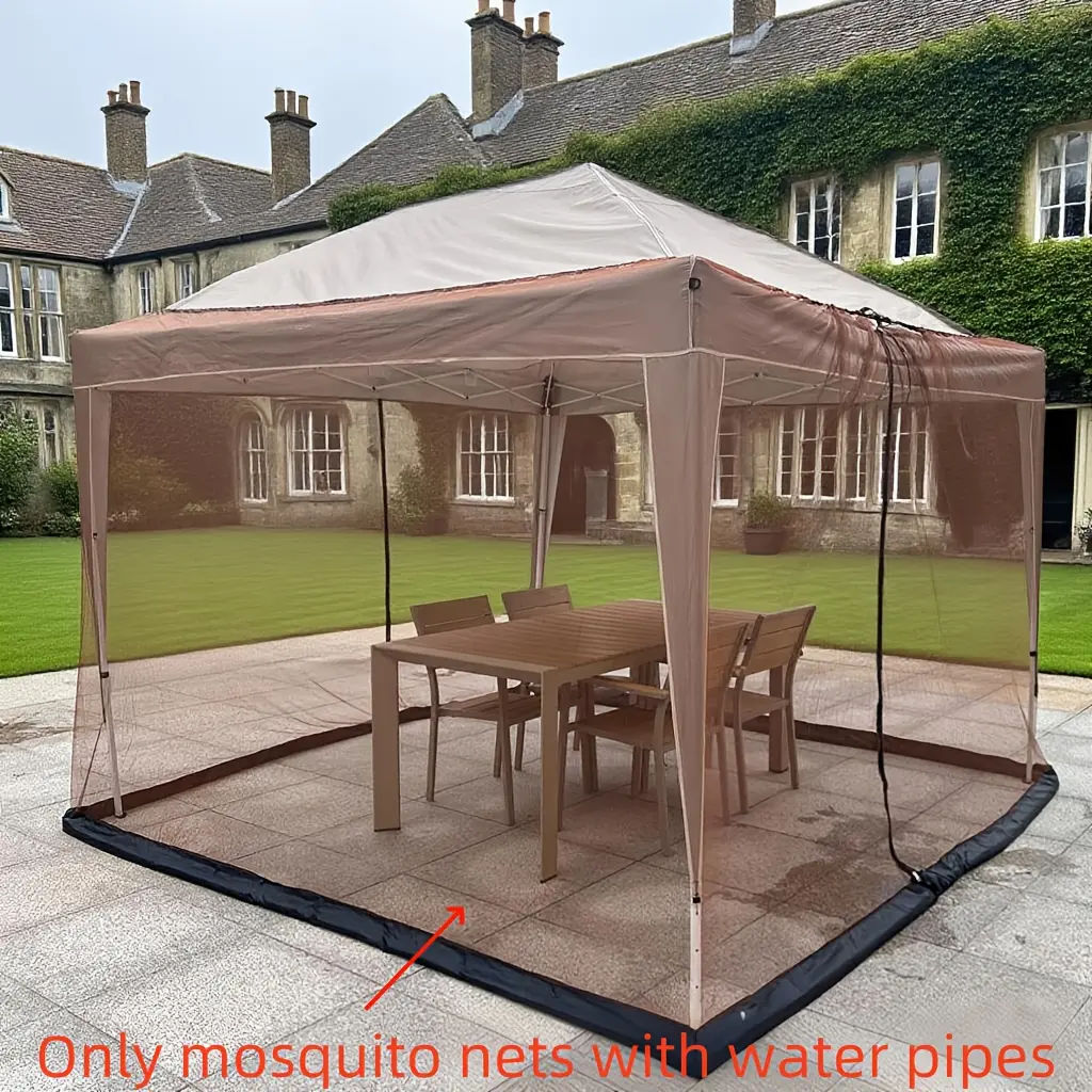 Mosquito Net, Suitable for Outdoor Courtyard Pavilions, Zipper Double Door, Bottom PVC Water Pipe Can Be Filled with Water to Increase The Weight for Fixing And Wind Protection, Mosquito And Sun Protection, Must-Have Gift for Easter, Halloween
