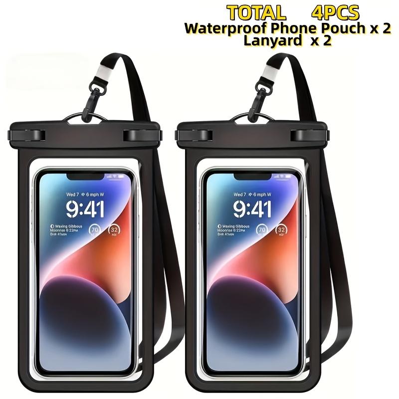 4-Piece Set [2 Waterproof Phone Pouches with 2 Lanyards] – Universal Waterproof Phone Pouch – Waterproof Phone Case Compatible with iPhone 17, 16, 15, 14, 13, 12, 11 Pro Max, XS, Plus, and Galaxy Phones Up to 7.0 Inches – Waterproof Phone Dry Bag
