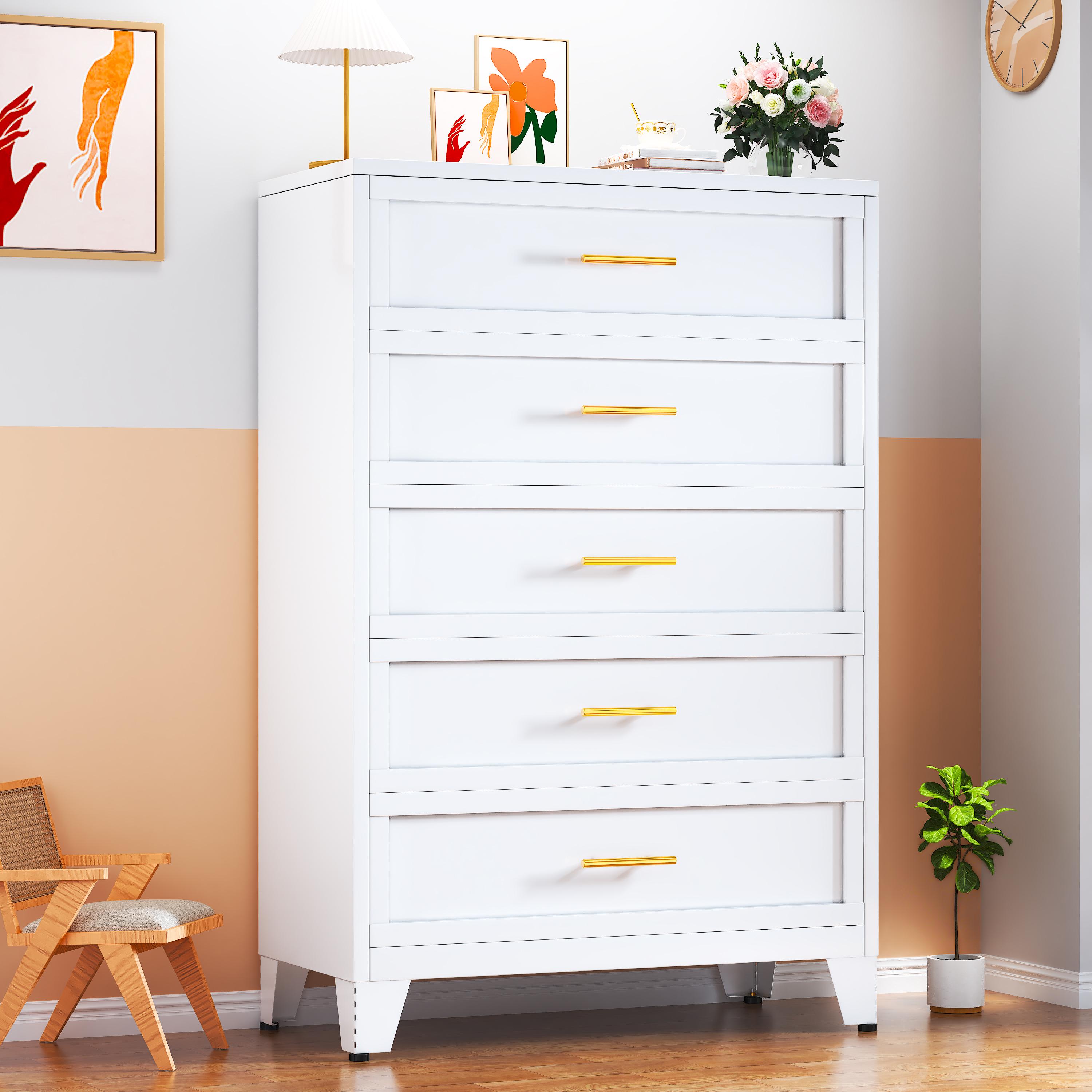 Metal Dresser Chest of Drawers, Filing Cabinet with Drawers for Home Office Collection and Storage Small Size Files furniture mothersdaygift