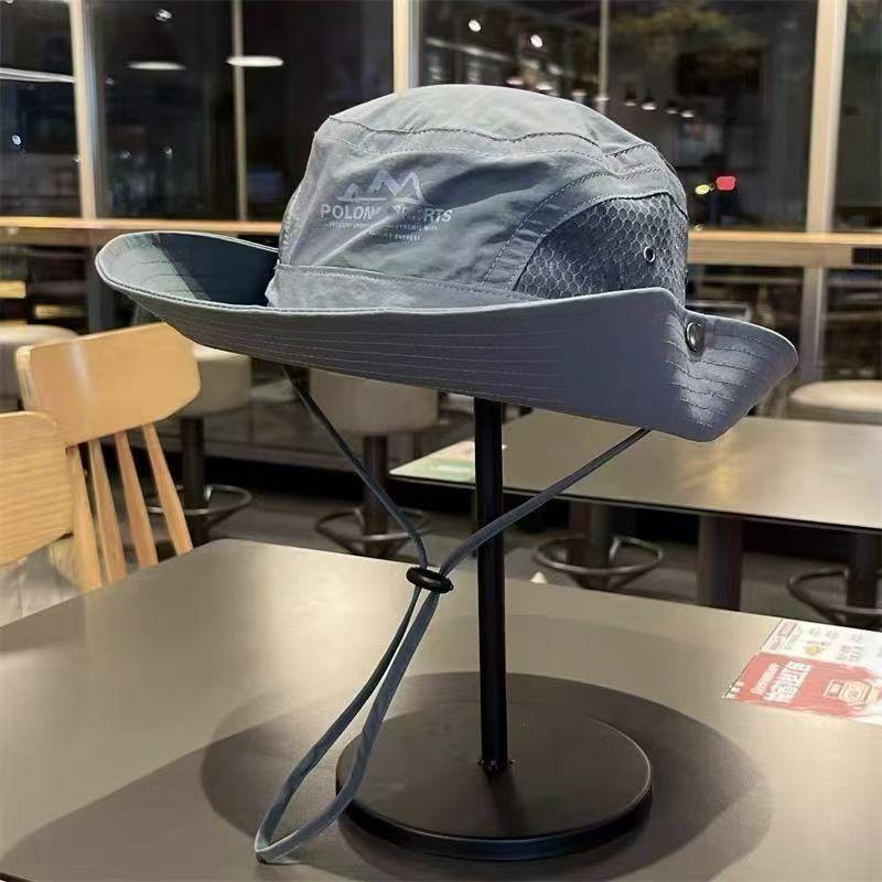 Bucket hat men and women summer big eaves sun protection fishing hiking hat sun hat versatile breathable big head circumference hat