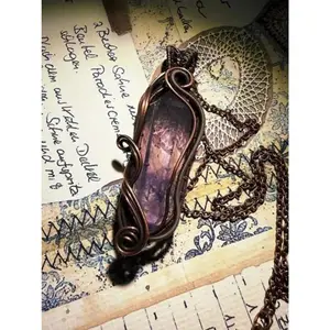 Unique Handcrafted Copper Wire Necklace Handwoven Metal Art Pendant Wearable Sculpture Handcrafted Metal Art Pendant, Wearable Sculpture, Unique GiftHandwoven Copper Wire Wrap Necklace Handcrafted Metal Art Pendant Wearable Sculpture Unique Gift Idea