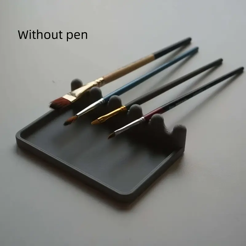 Portable Brush Holder with Tray, Easy Clean Design, Space-Saving, Ideal for Watercolor, Acrylic, Oil Paint Brushes, Art Studio Supplies