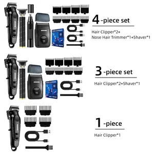 Professional Men's Electric Shaver, Rechargeable Shaver Machine, with Built-In Rechargeable Battery, T-Head Trimmer, Clipper and USB Charging, Multifunctional Hair Shaver, Shaving Tool, Grooming Gift for Him #GLOBAL PICKS