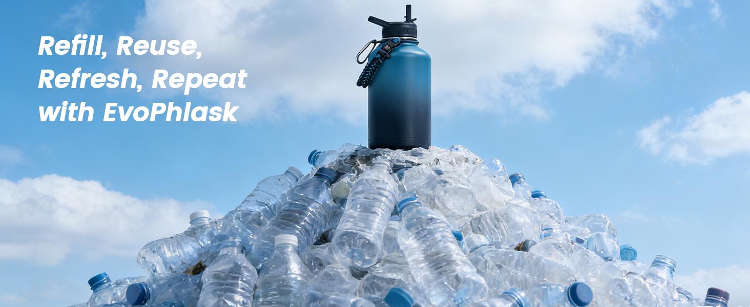 1 Gallon Water Bottle Insulated, Vacuum Stainless Steel Water Bottle Keep Cold 48Hrs, 128 oz Large Gallon Water Jug for Travel, Sport, Gym, Hiking with Carrier Bag, Black