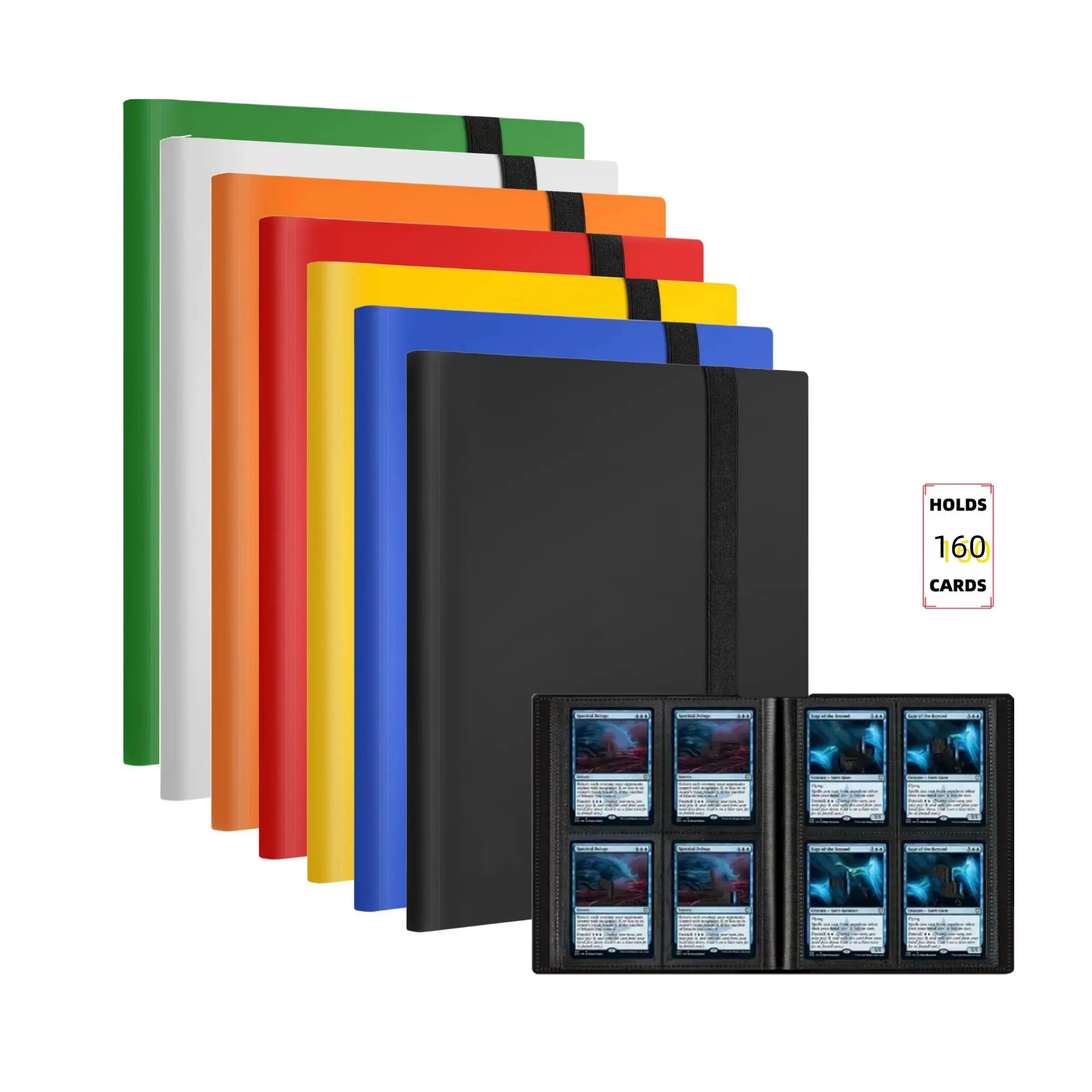 160 Slot Card Album, PP Protection Game Collectible Card Case, Durable Storage Solution for Trading Cards & Gaming Memorabilia