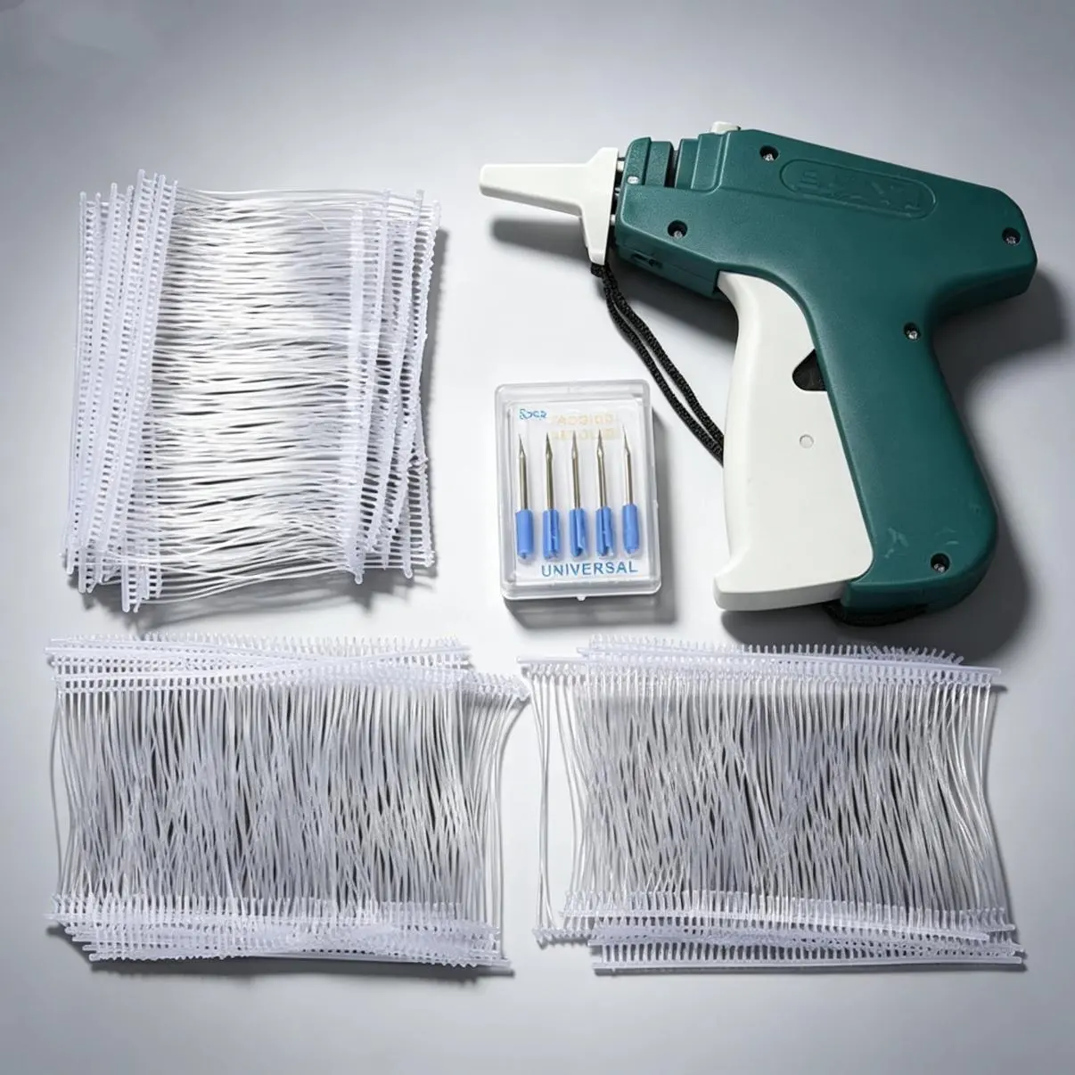 Ergonomic Standard Tagging Gun Kit for Clothing Fabrics (Denim, Wool, Linen, Polyester) – Includes 1000 2-in Fasteners, 5 Steel Needles, Bonus Fasteners & Needles, Includes Fasteners
