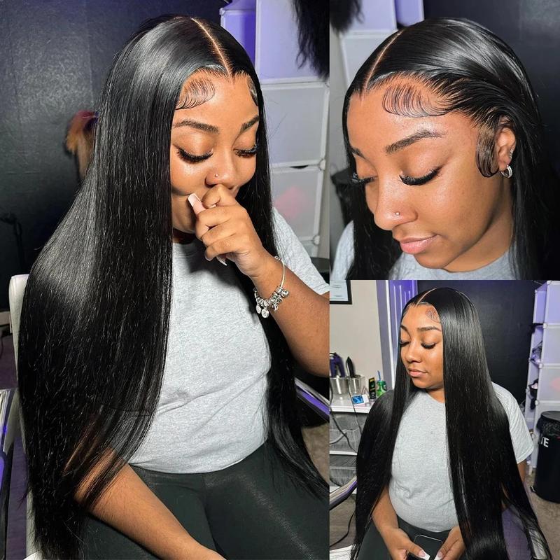 Bling Hair 13x4 13x6 Straight Hd Lace Front Wigs Human Hair 180% Density HD Transparent Straight Frontal Wig for Women Straight Wigs Pre Plucked with Baby Hair TikTokShopHolidayHaul