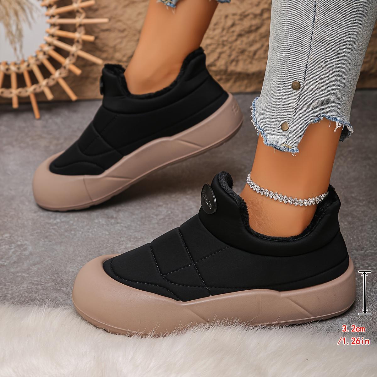 Women Winter Snow Boots Women's Fleece Lined Ankle Boots Thick Rubber Sole Non Slip Warm Casual Low Heel Round Toe All Season Footwear