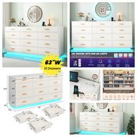 White-0630-12 Drawer-63"W