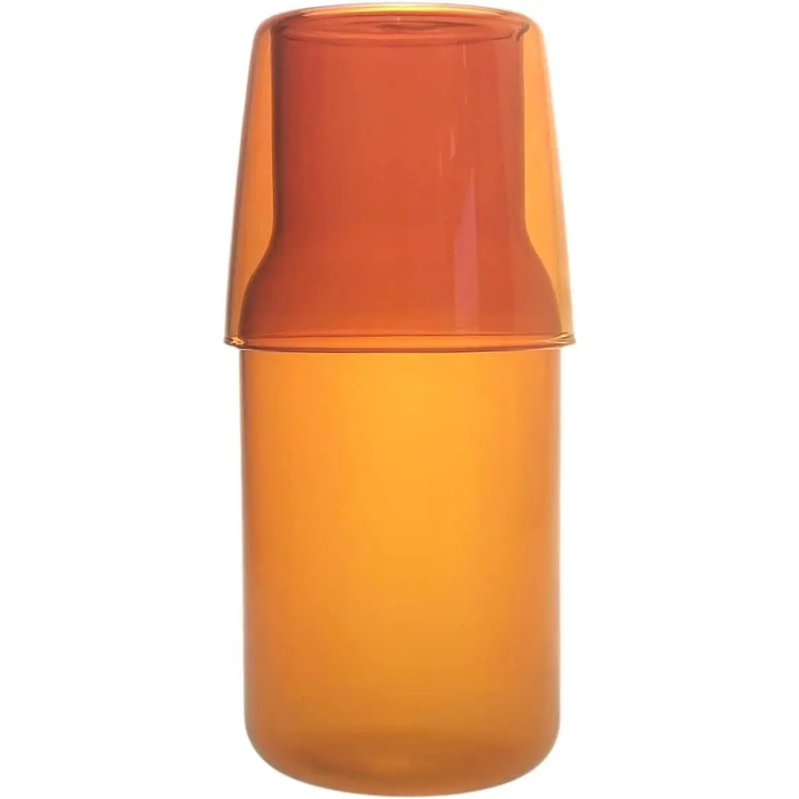 15 Oz Clear Glass Bedside Night Water Carafe with Tumbler Glass.