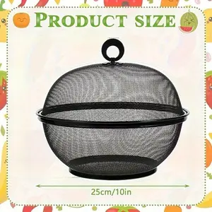 Stainless Steel Food Drain Basket, 3 Counts/set Metal Colander with Handle, Modern C