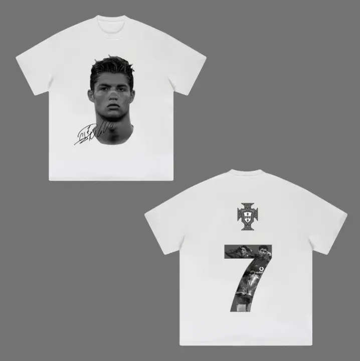 Big Head Ronaldo T-Shirt, Ronaldo 2-Sided Vintage Tee, Unisex Soccer Shirt, Sweatshirt, Graphic Tees, Menswear Womenswear Streetwear.