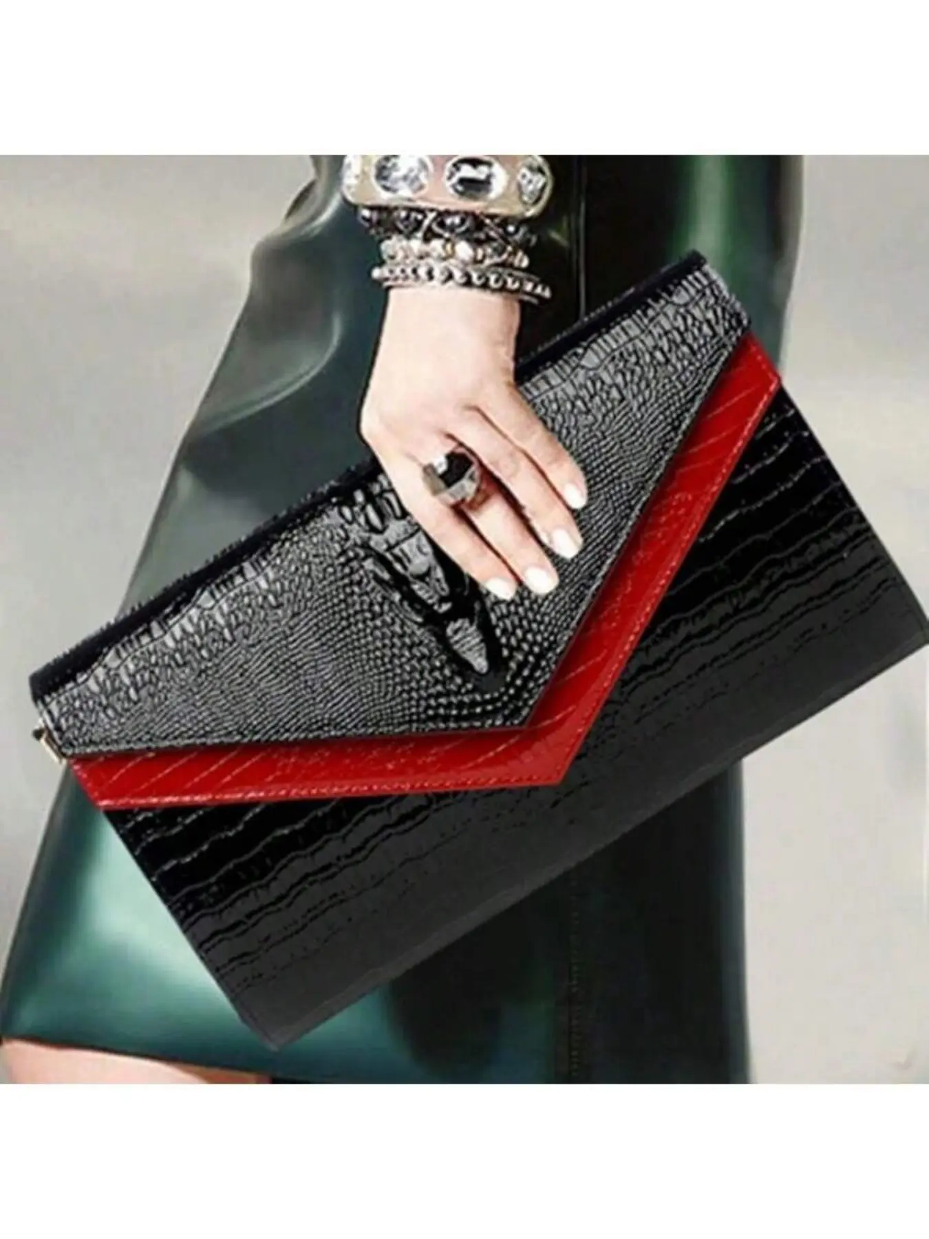 Fashion Versatile New Evening Bag Luxury Leather Handbag Unique Handle Bag for All Seasons, Stylish and Elegant Clutch
