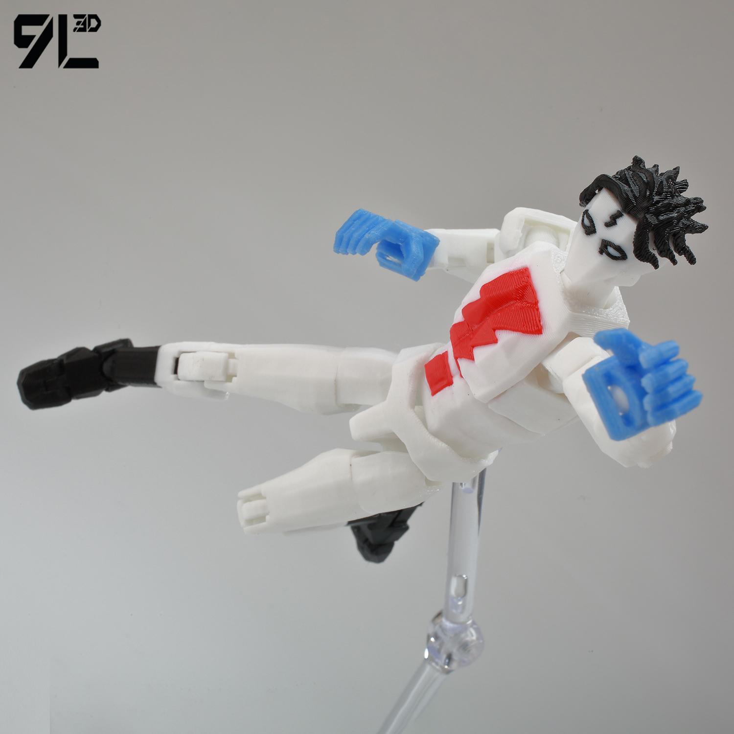 9L3D Printed NEWInvincibles Tech Jacker Titan13 Lucky13 Action Figure Dummy13 Motorcycle Multi-Jointed Collectible Model Toy T13