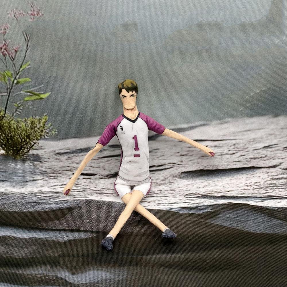 Anime Haikyuu Hinata Shoyo Kozume Kenma Cosplay Keychain Plush Cotton Doll Slender Twistable Shape Room Decoration Festival Gift