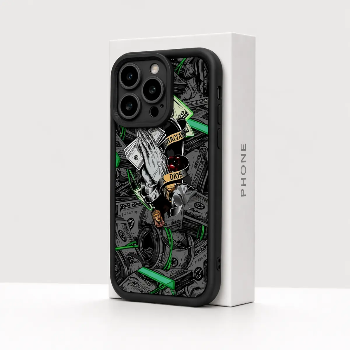 Money Reverie Advanced Fashion Gift Smartphone Case for iPhone 17,16,15,14,13,12,11 Pro Max,AIR,Plus - Slim Fit,1.2mm Raised Lips,Non-Slip,Shockproof Soft Silicone Cover for Cellphone Handheld Devices,Full Body Protect,high-definition,transparent,material
