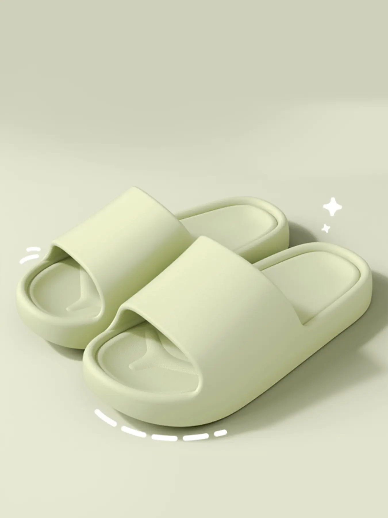 Eva Material Thick Sole Slippers, Trendy Casual Slippers, Cloud-Like Comfort, Home Shower Non-Slip Quick-Dry, Cozy Indoor Footwear, Perfect for Daily Use