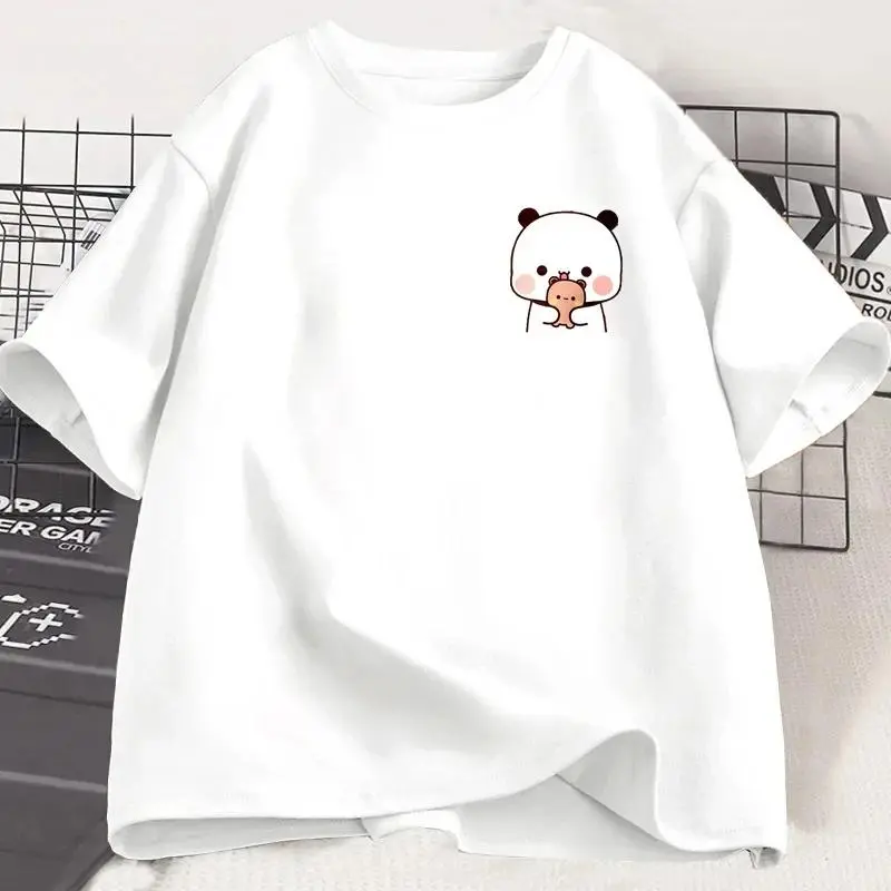 Panda Bear Bubu Dudu Fashion Funny Couple T-shirt Women Fashion Casual Sleeve Clothing Harajuku Short Sleeve Casual