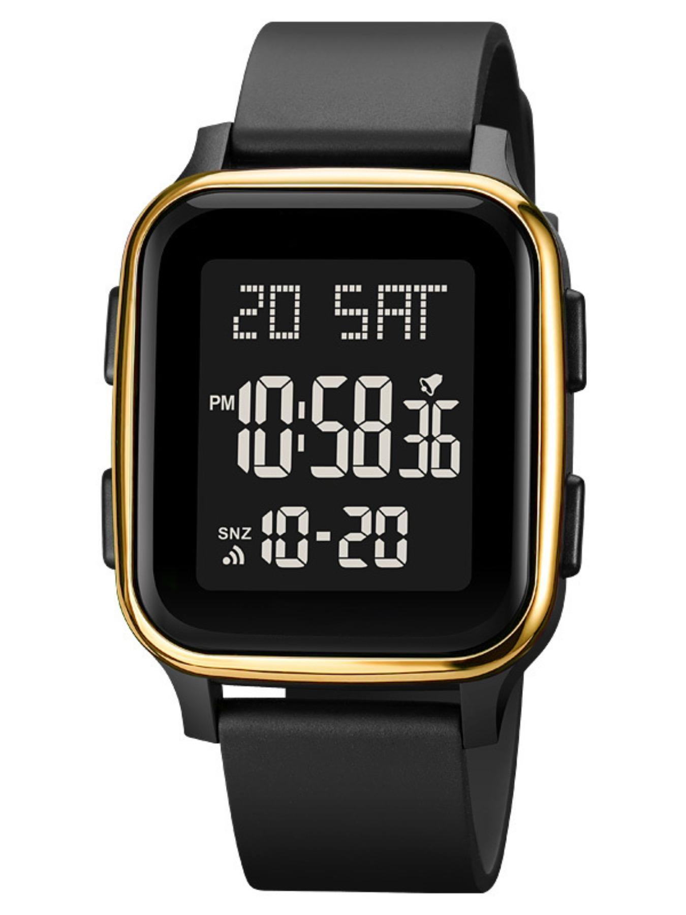Men's Sporty Digital Watch, Fashionable Digital Watch with Date & Week Display, Waterproof & Sweat-proof Watch for Men for Daily Life, with Box