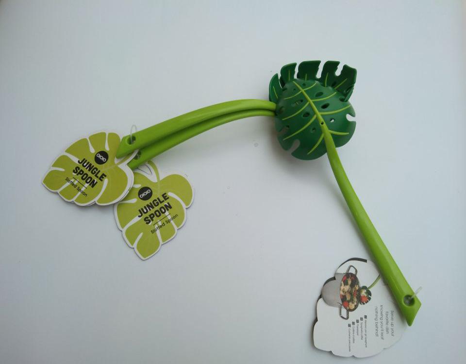 Creative Monstera Leaf Slotted Spoon, Jungle Spoon Kitchen Utensil, Unique Green Leaf Pasta Strainer