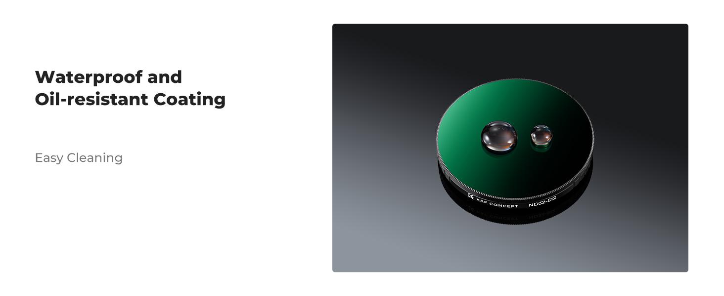 K&F CONCEPT Push in Fit Variable ND32-512 Filter Compatible with DJI Osmo Action 5 Pro, Neutral Density Light Reduction Filter for Omso Action 4/3, Multicoated HD Optical Glass Action Cam Accessories
