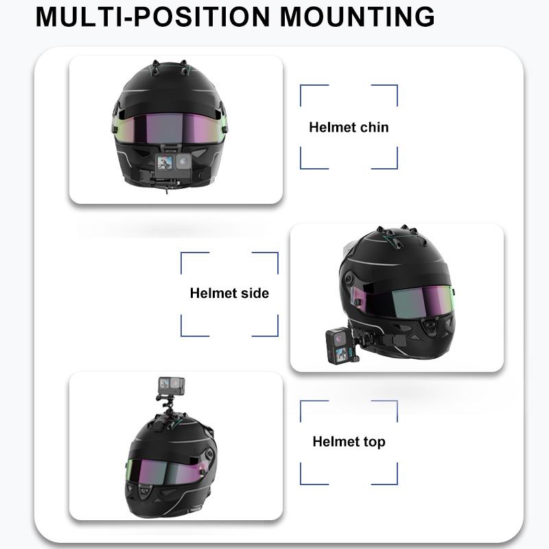 Helmet Chin Mount Camera Mount for GoPro Hero 12 11 10 9 8 7 5 Yi 4K for Insta360 Camera Foldable Front Chin Mount Accessory