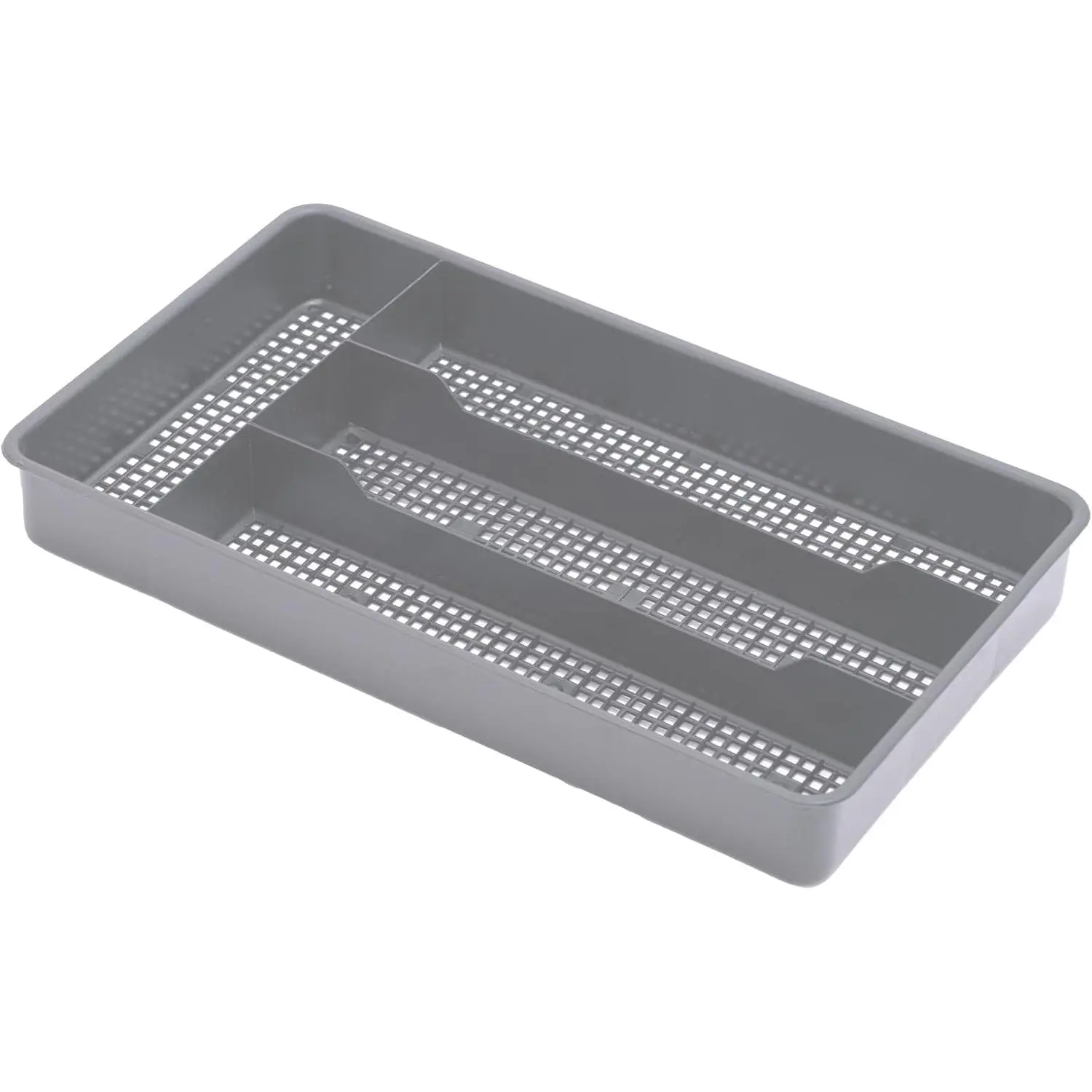 Industries Small Utensil Silverware Kitchen Drawer Organizer, Grey