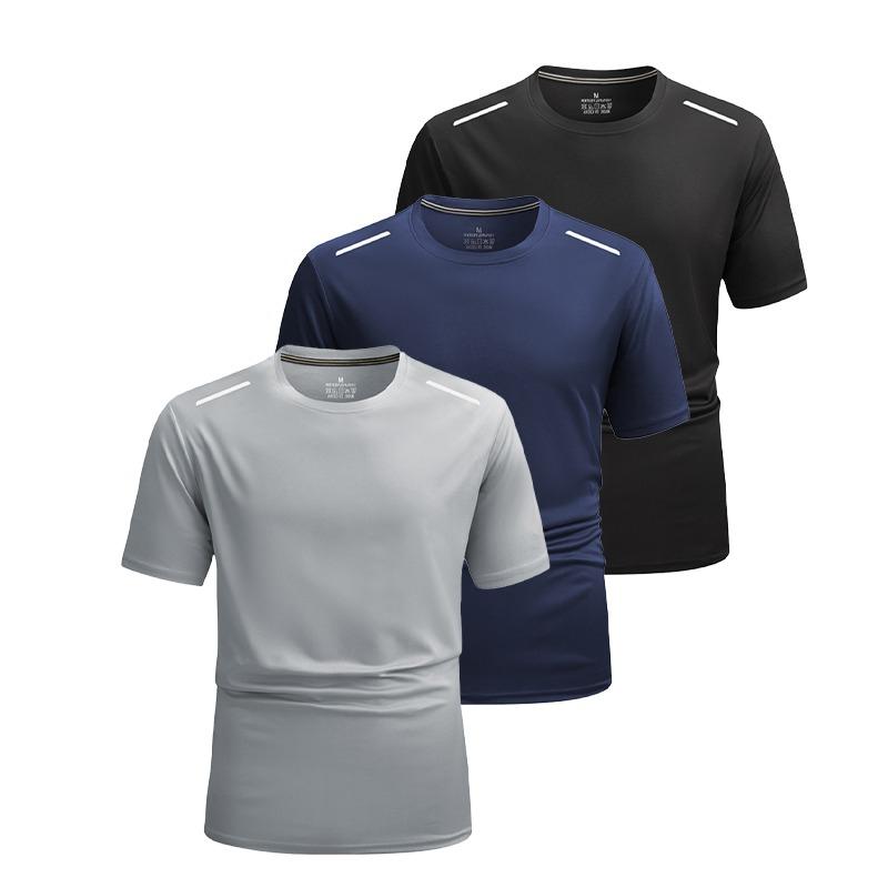 1/3 Pack Men's Workout Running Shirts, Dry Fit Moisture Wicking T-Shirt, Gym Athletic Short Sleeve Tee Shirts, Breathable Quick Dry Sportswear