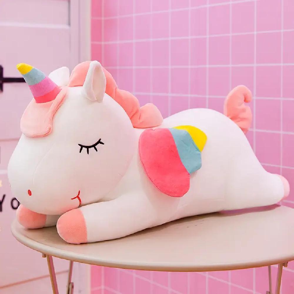 Adorable Unicorn Plush Stuffed Toy, Super Soft Cartoon Pillow Plush Toy for Gift, Cartoon Unicorn Throw Pillow Car Home Ornament, Creative Birthday Gift, Soft Stuffed Animal, Huggable Stuffed Animal