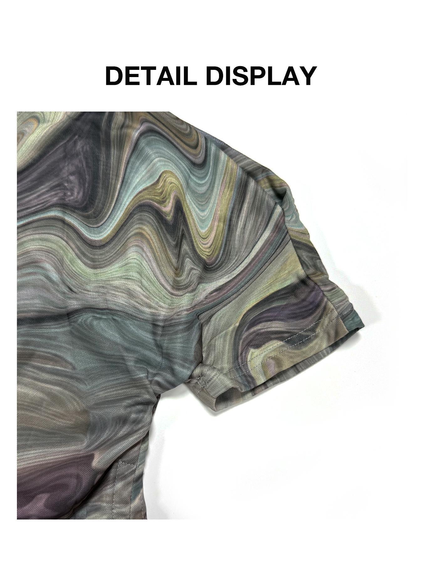 Women's Marble Print Asymmetrical Tie Side Dress, Casual Fashion Dress for Daily Outdoor Wear, Ladies Clothes for All Seasons